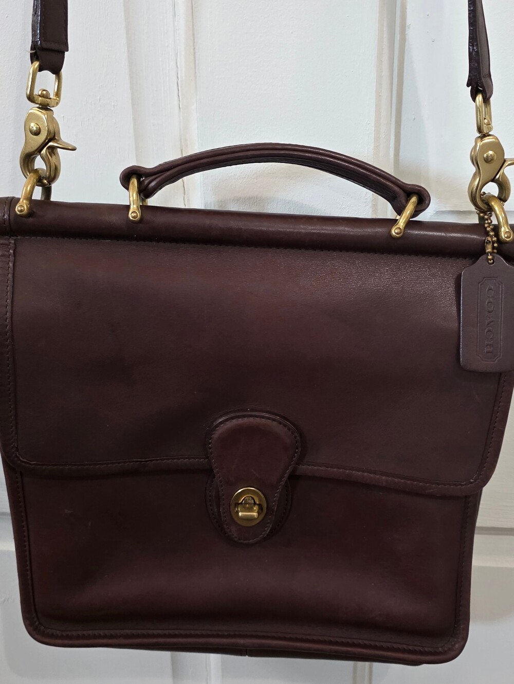 Vintage Coach Willis 9927 Brown Glove Tanned Leather Crossbody/Hand Satchel EUC